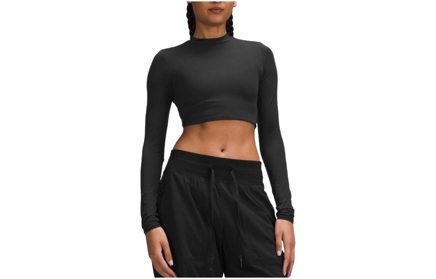 

Футболка Nulu Yoga для женщин Lululemon, черный/BLK