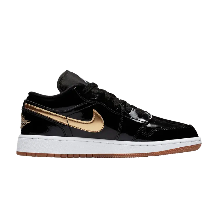 

Кроссовки Air Jordan 1 Low GS 'Metallic Gold', черный