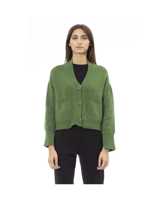 

Кардиган из мериносовой шерсти Alpha Studio, зеленый