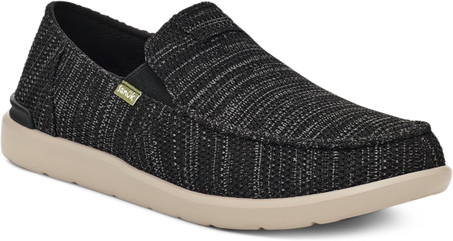Мужские лоферы Sanuk Tripper Lite 2 Sl Mesh, черный — фото 2