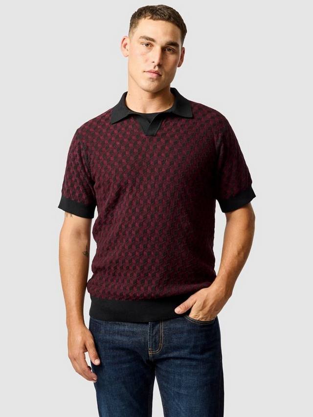 

Galdfield Geo Cotton Regular Fit футболка-поло с коротким рукавом Rodd & Gunn, Burgundy
