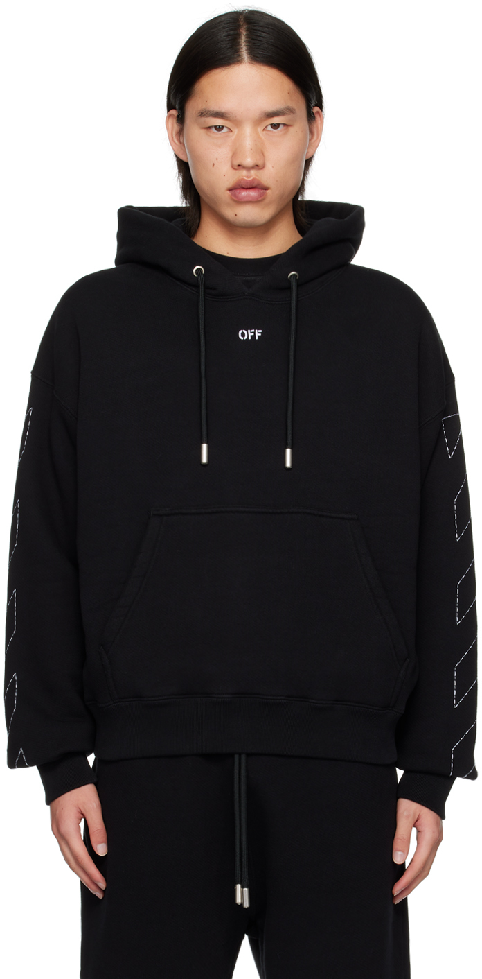 

Черная толстовка с капюшоном Off Stitch Skate Off-White