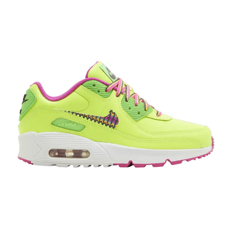 

Кроссовки Nike Air Max 90 Leather GS 'Volt Fire Pink', желтый