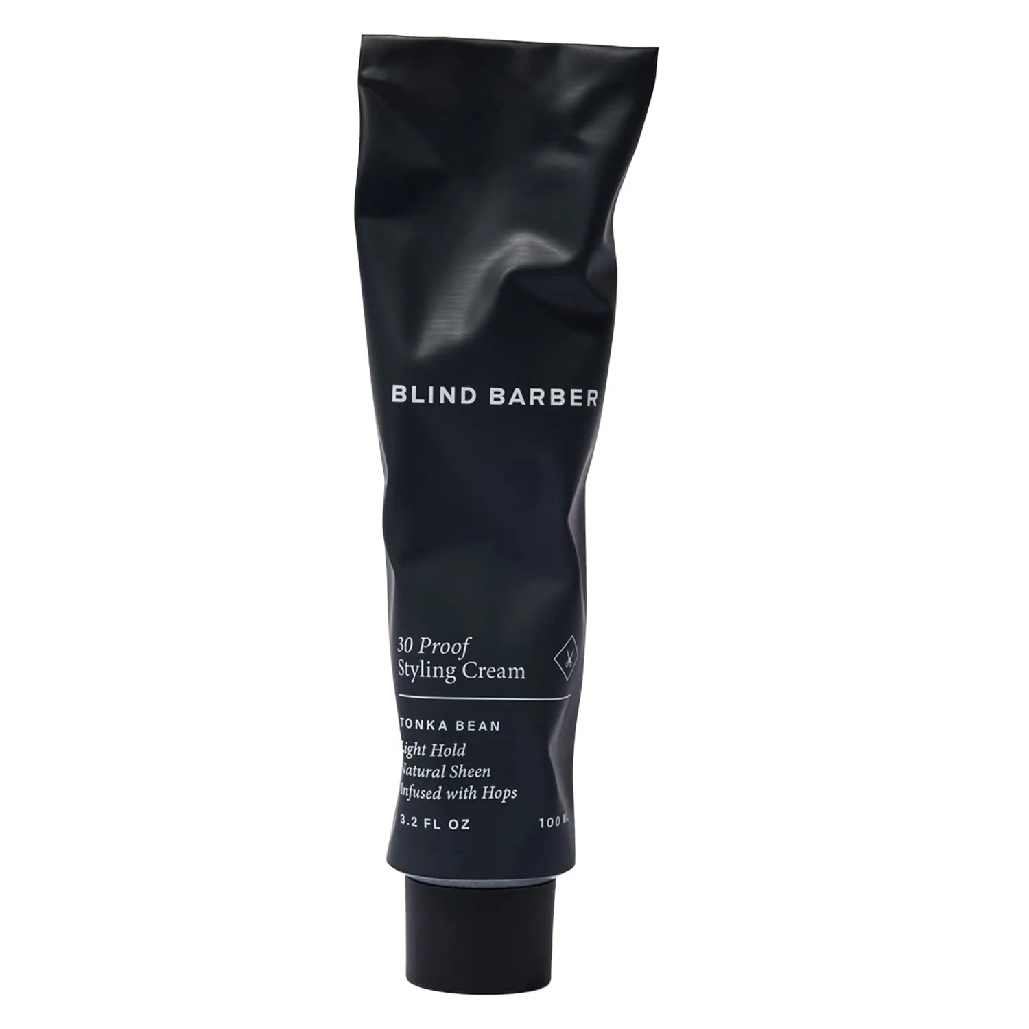 Blind Barber 30 Proof Hair Cream для мужчин - крем для укладки и бороды, легкая фиксация и естественный блеск, без парабенов и сульфатов, на водной основе, аромат тонированных бобов (95 мл)