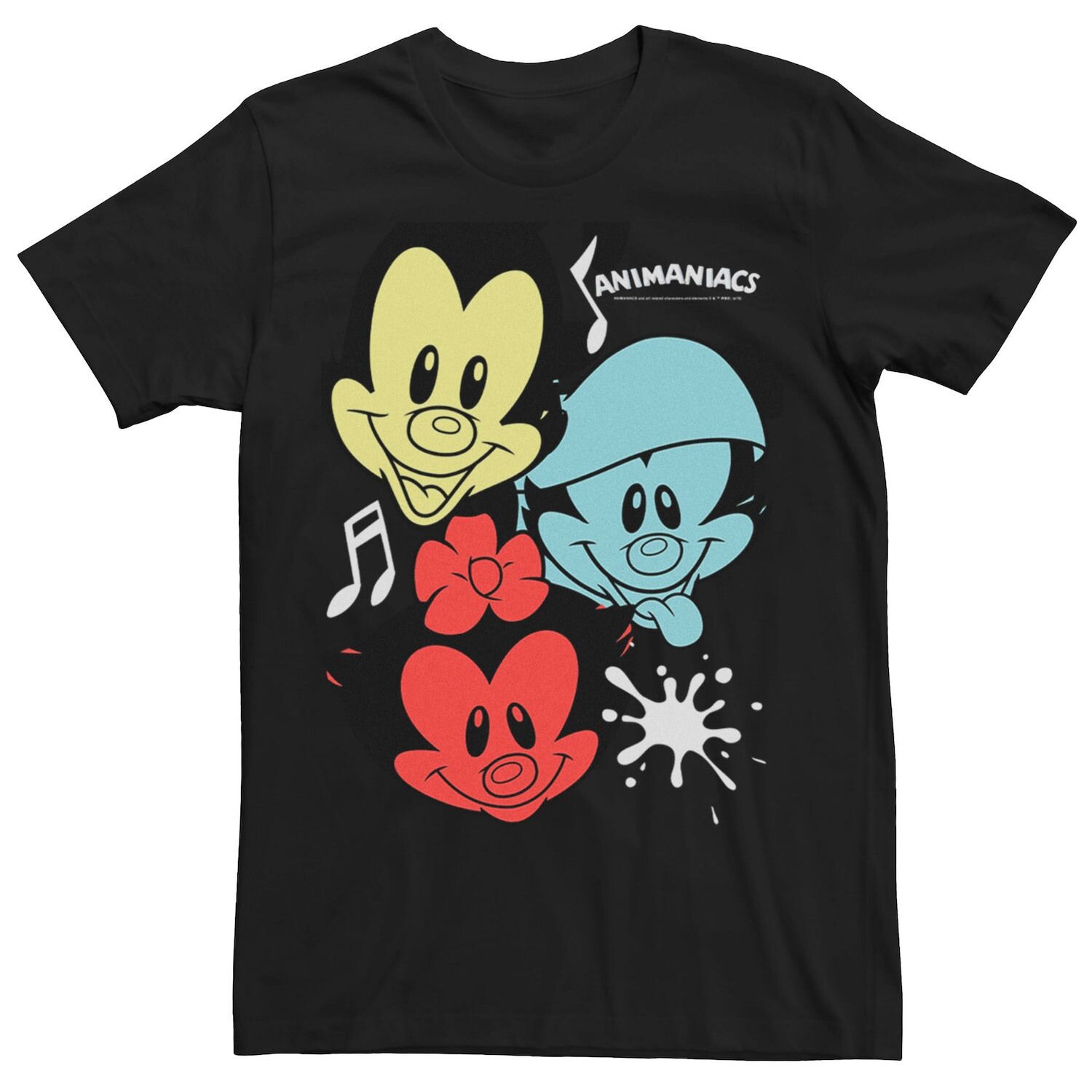 

Мужская футболка Animaniacs Yakko Wakko в горошек с красочными портретами Licensed Character