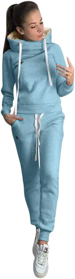 Спортивный костюм женский с капюшоном, Solid, Blue