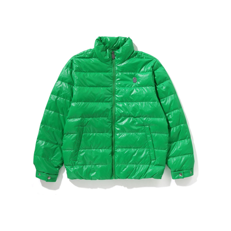 

A BATHING APE Линейный камуфляж тиснение обычный крой пуховик, Green GRX