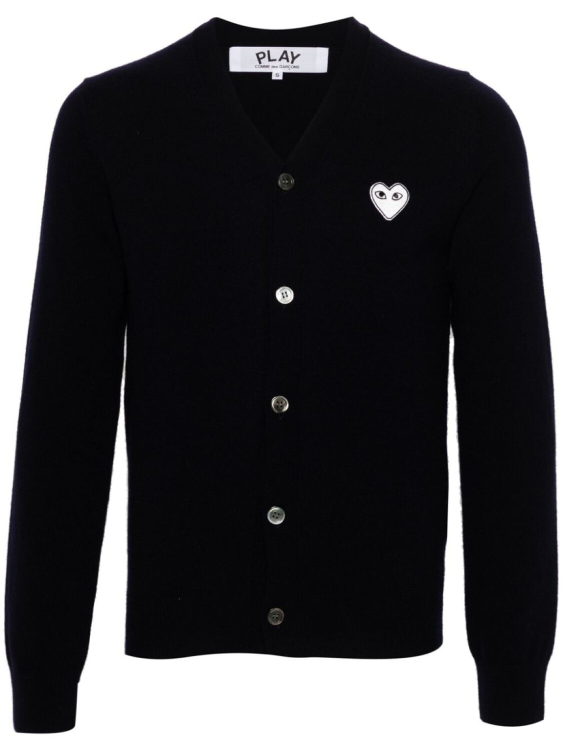 

Comme Des Garçons Play шерстяной кардиган с нашивкой, синий