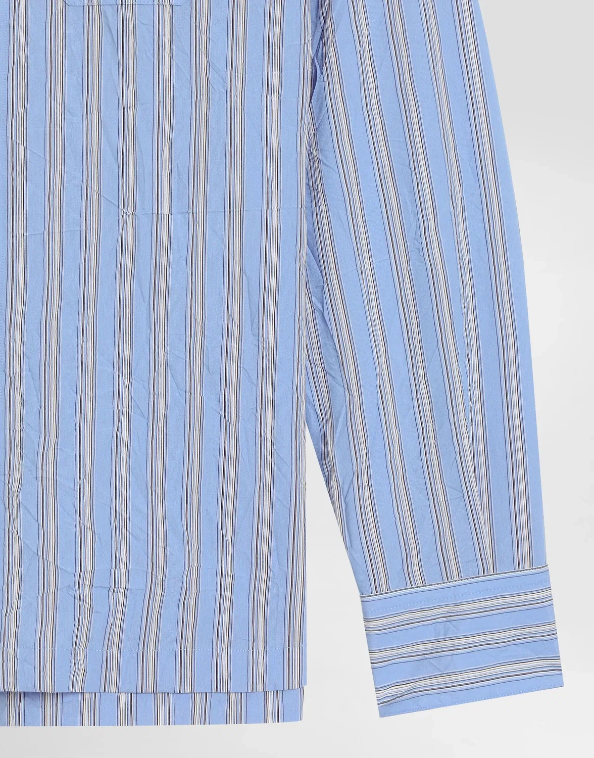 Рубашка из жатой полосатой ткани Crinkled striped fabric vanity shirt DOLCE & GABBANA, бежевый — фото 4
