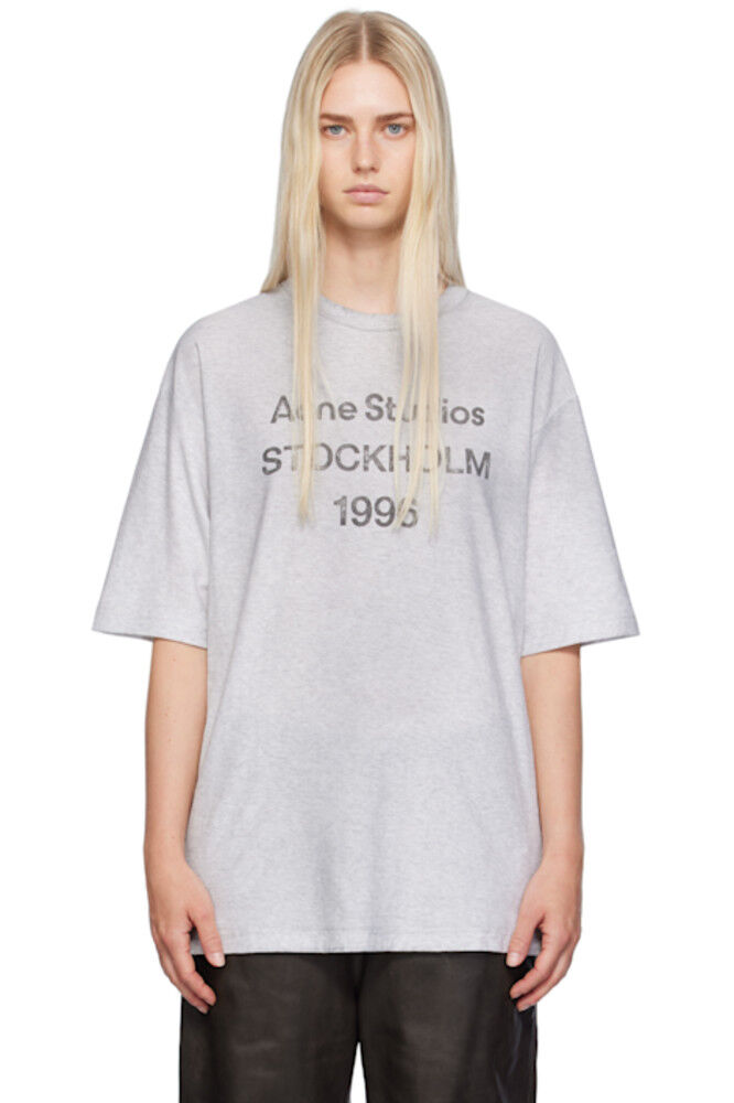

Серая футболка с принтом Acne Studios
