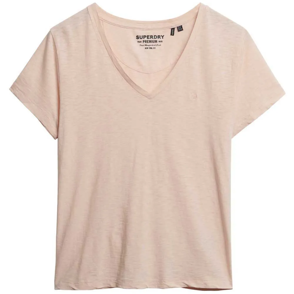 

Футболка с коротким рукавом Superdry Studios Slub Emb Vee, бежевый