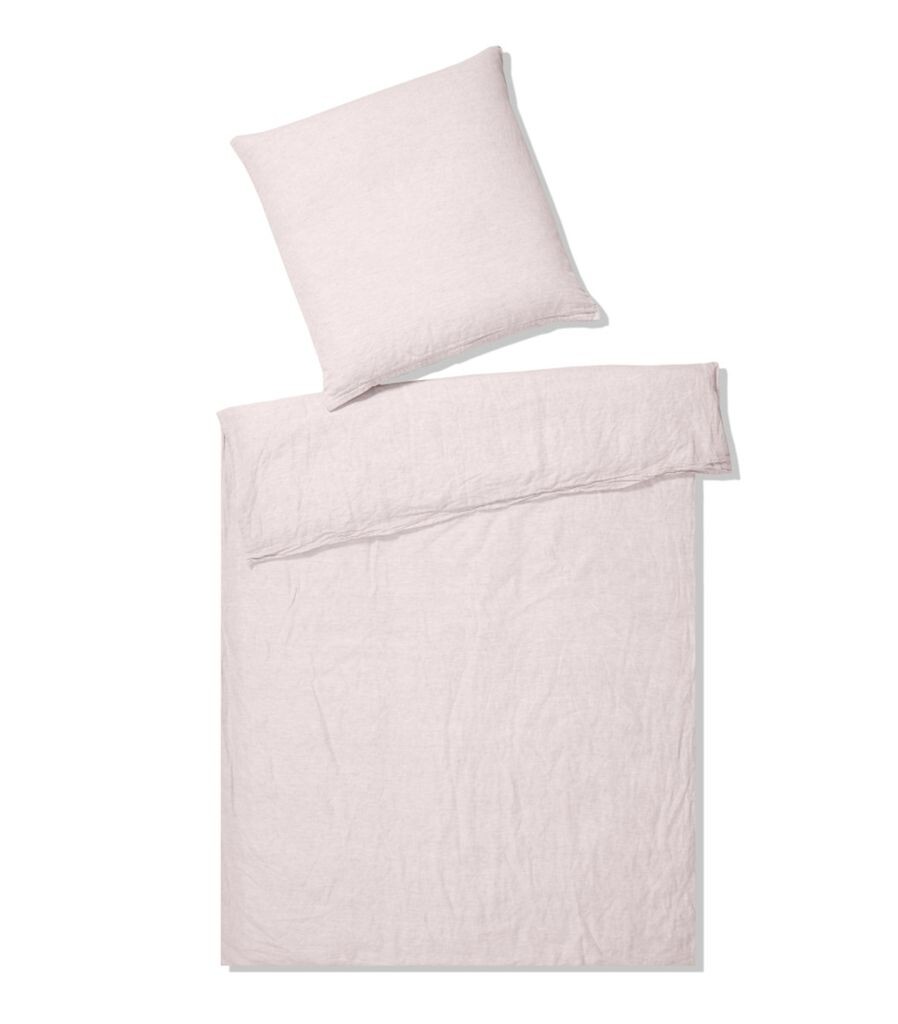 

Элегантное льняное постельное белье Бриз роза 135х200 см+80х80 см Elegante