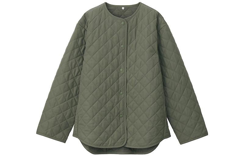 

Куртка женская без воротника Moderate Others MUJI, smoky зеленый