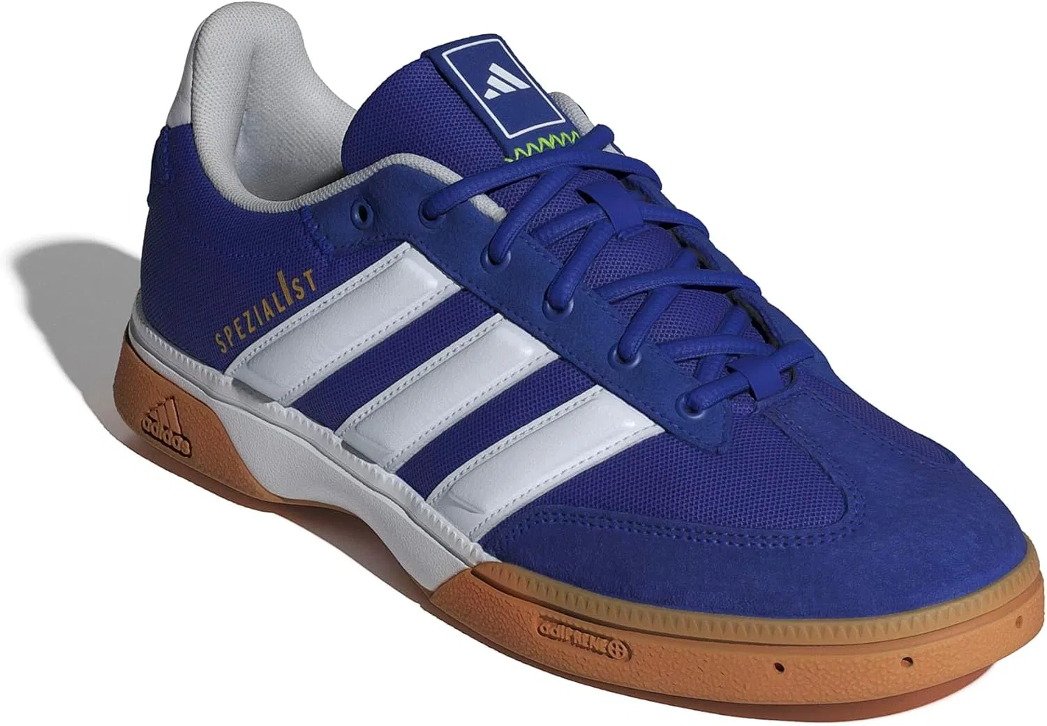 Мужские кроссовки Adidas Specialist для игры в помещении, Lucid Blue Ftwr White Lucid Lemon — фото 3
