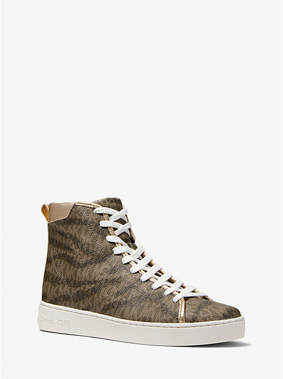 

Высокие кроссовки Edie Animal Print Logo Michael Kors, зеленый