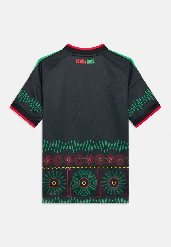 Детская спортивная футболка унисекс с надписью «ямайка на выезде» Adidas Originals, Black — фото 2