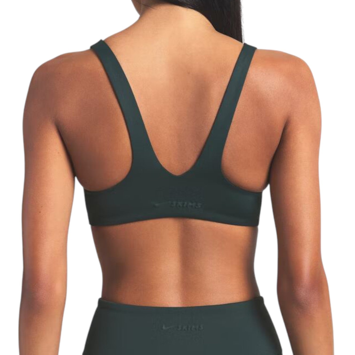 (WMNS) Nike x SKIMS Матовый корректирующий бюстгальтер с вырезом-лодочкой, цвет «темно-бирюзовый» — фото 3