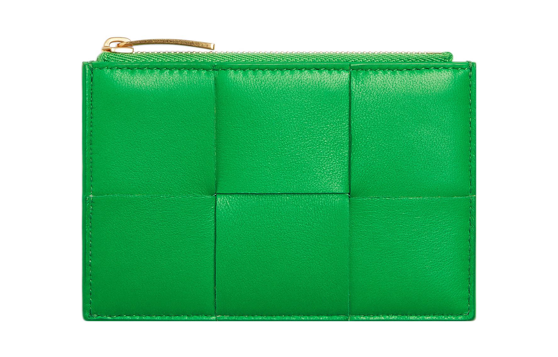 

Кошелек для карт из овчины и коровьей кожи унисекс Parrot Green Bottega Veneta, Set (Bag+Dust Bag)