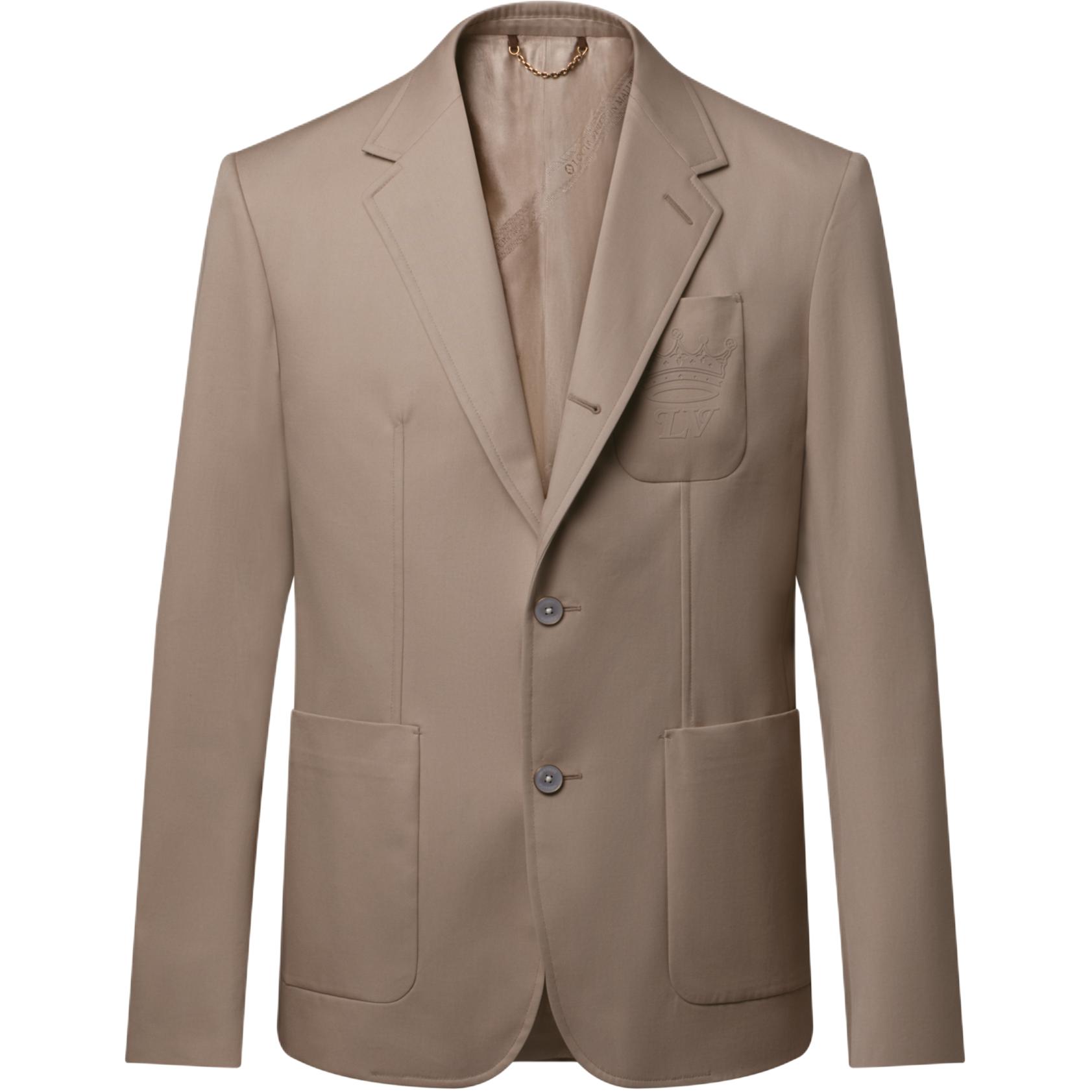 

Классический однобортный городской пиджак Louis Vuitton, коричневый