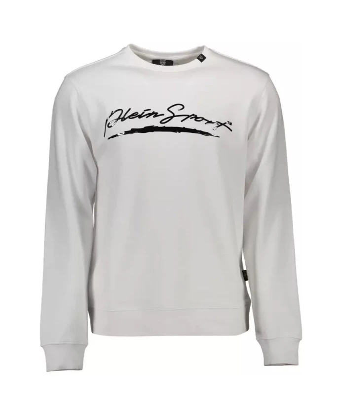 

Белая толстовка с длинными рукавами и графическим принтом Plein Sport, белый