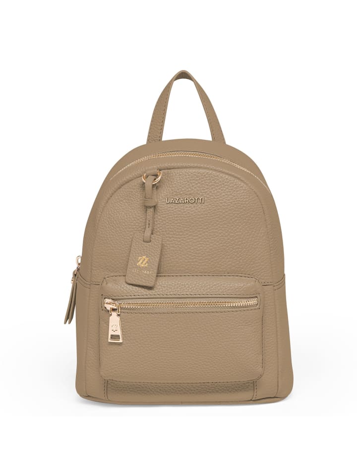 

Рюкзак Bologna Leather City кожаный 27 см песочного цвета Lazarotti