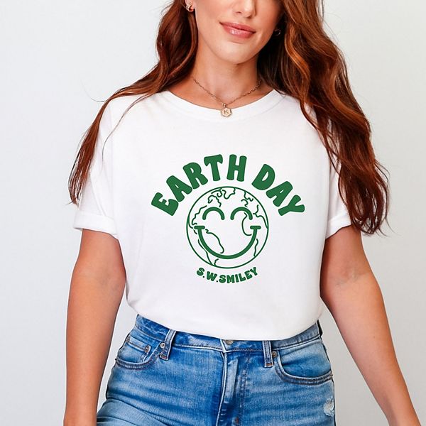 

SWSmiley earth day outline garment dyed футболка Simply Sage Market, Зеленый, SWSmiley earth day outline garment dyed футболка Simply Sage Market