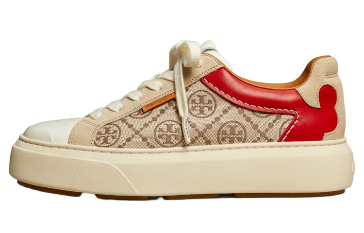 

Кроссовки для скейтбординга женские, низкие, бежевые Tory Burch