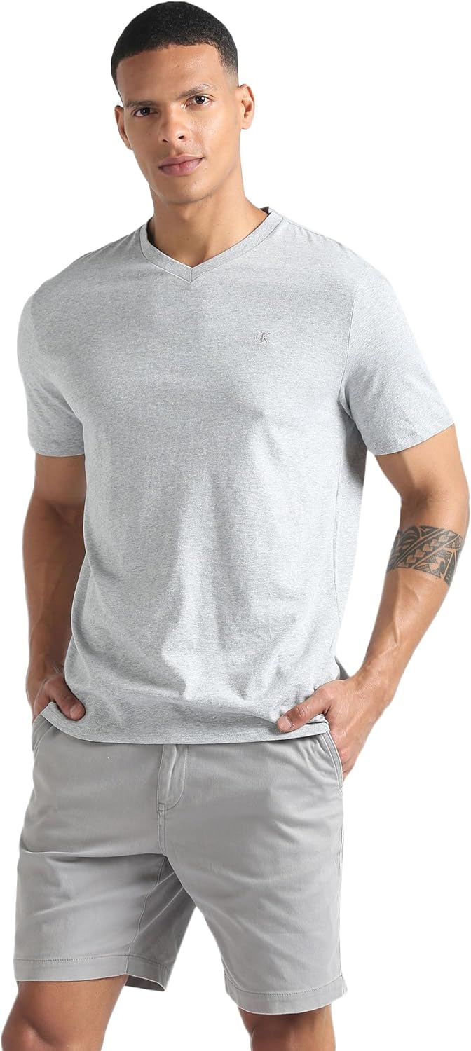 

Мужская футболка Calvin Klein из гладкого хлопка с V-образным вырезом, Heroic Grey Heather, Серый, Мужская футболка Calvin Klein из гладкого хлопка с V-образным вырезом, Heroic Grey Heather