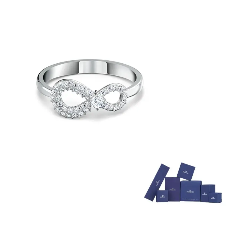 

Swarovski Белое кольцо Infinity Rhodium plated для женщин