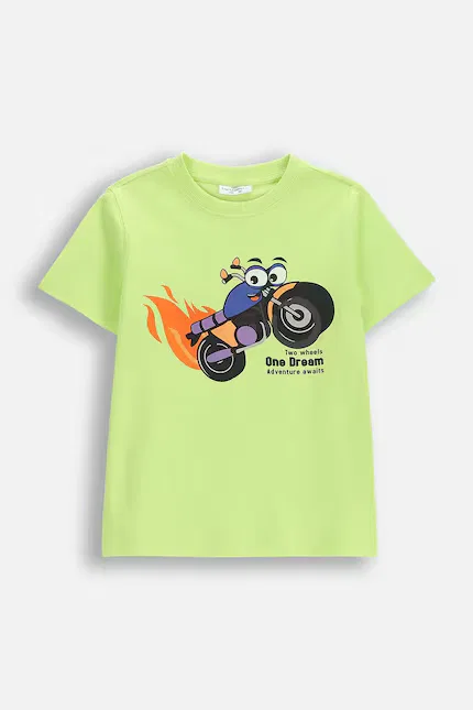Футболка детская хлопковая T-shirt Coccodrillo, зеленый