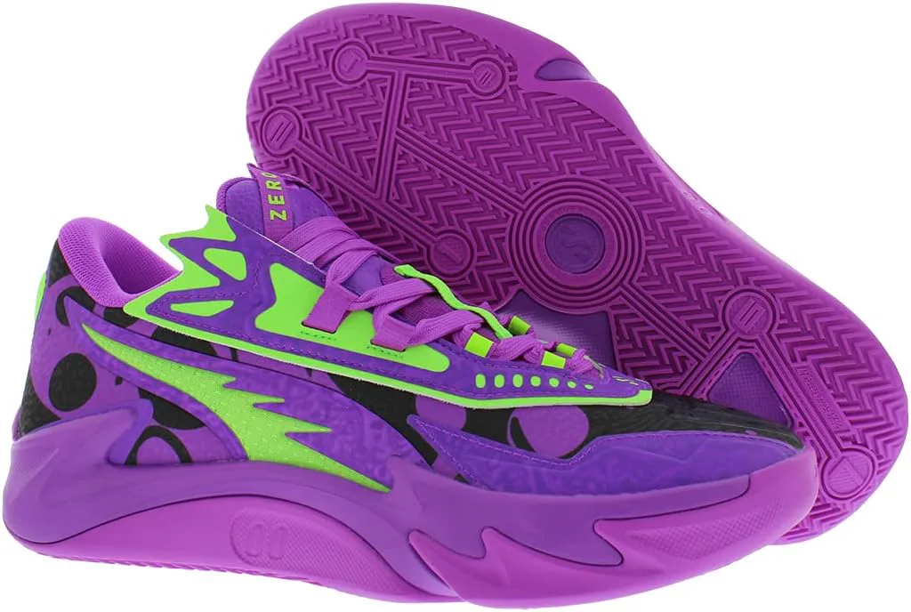 Кроссовки для баскетбола PUMA Men’s Scoot Zeros II Sterling - серые, зеленый — фото 2