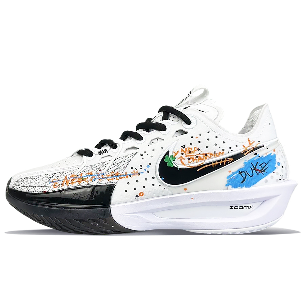 Nike Air Zoom G.T. Cut 3 Амортизирующие износостойкие низкие баскетбольные кроссовки Unisex Белый Синий