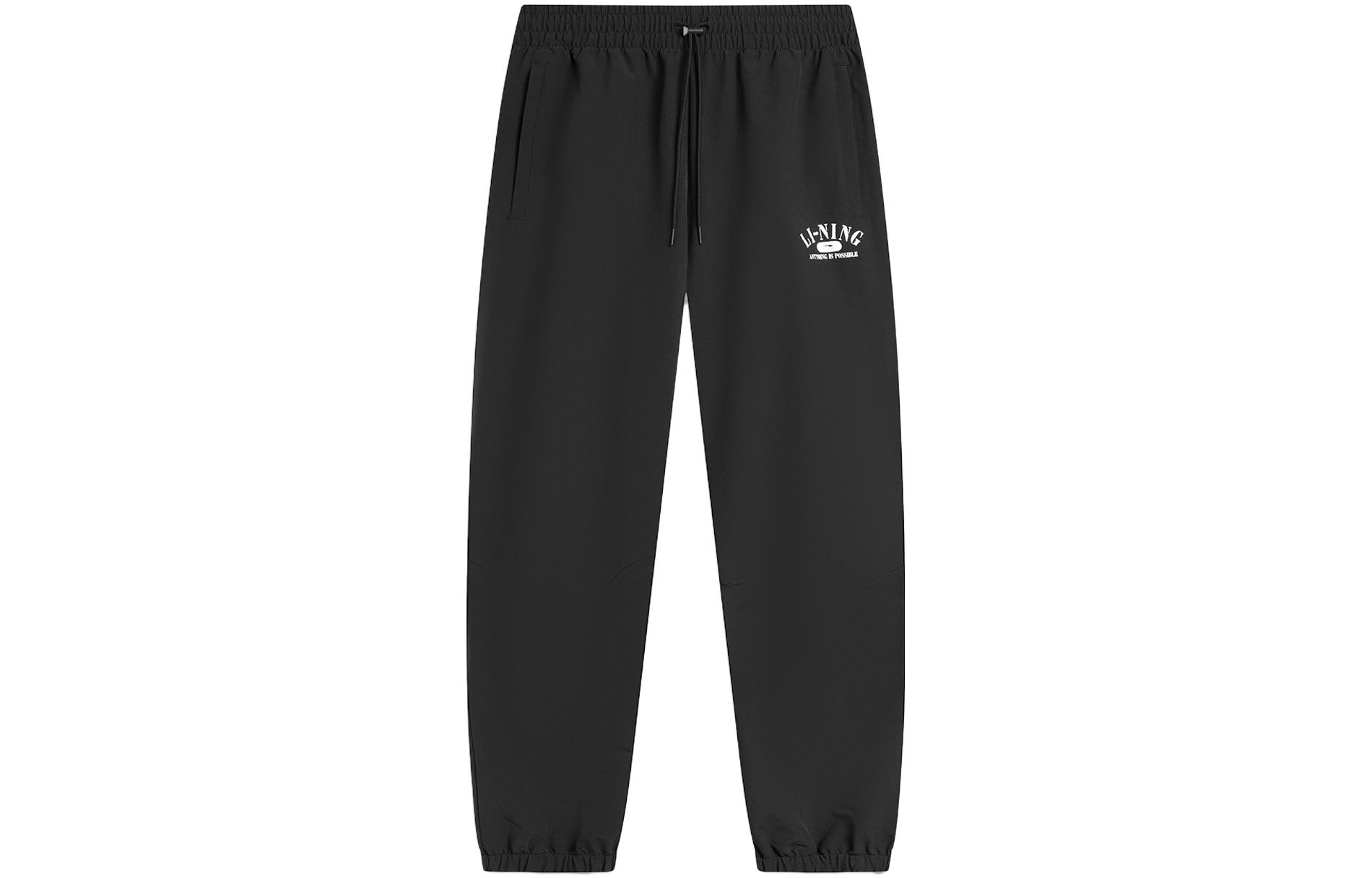 

Трикотажные спортивные брюки LiNing Sports Life Collection, мужские, черные