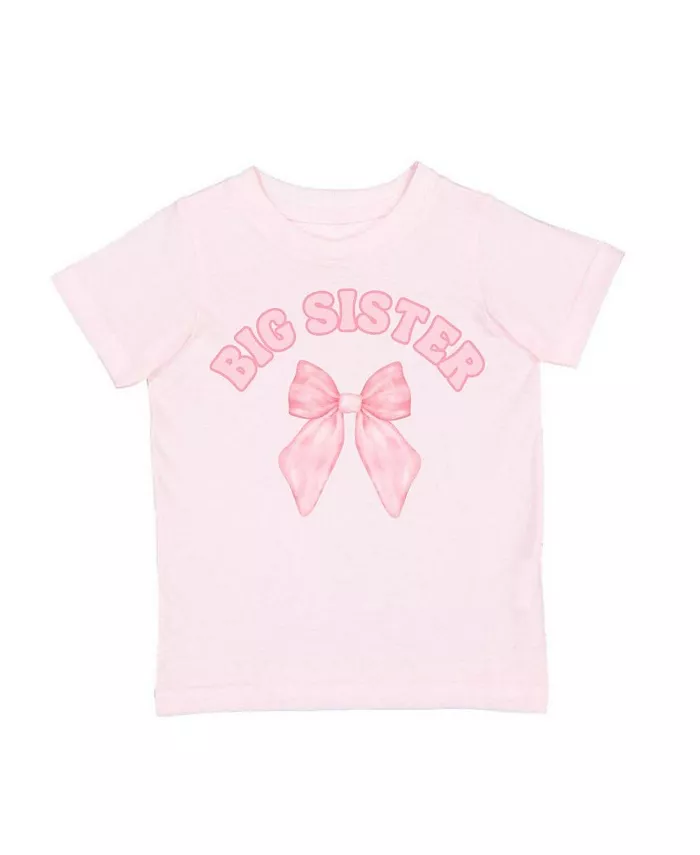 

Футболка с коротким рукавом и бантом для девочки Sister Bow Sweet Wink, розовый