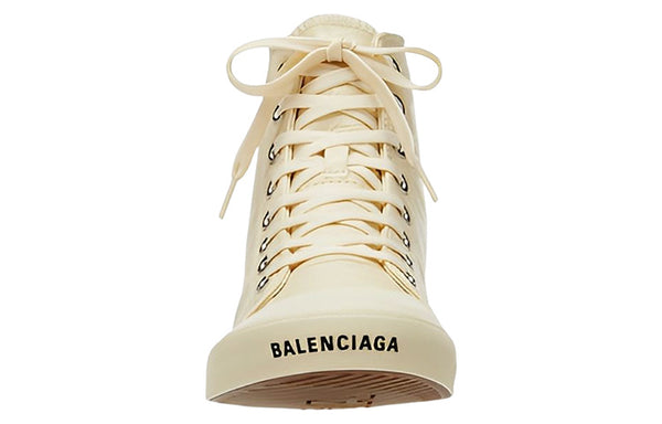Кроссовки paris high top sneakers 'beige leather and beige rubber' Balenciaga, бежевый — фото 2