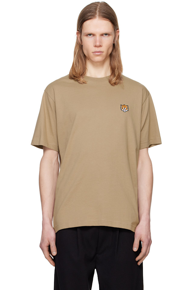 

Kenzo Paris 'Kenzo Happy Tiger' футболка с вышивкой Kenzo, цвет tan