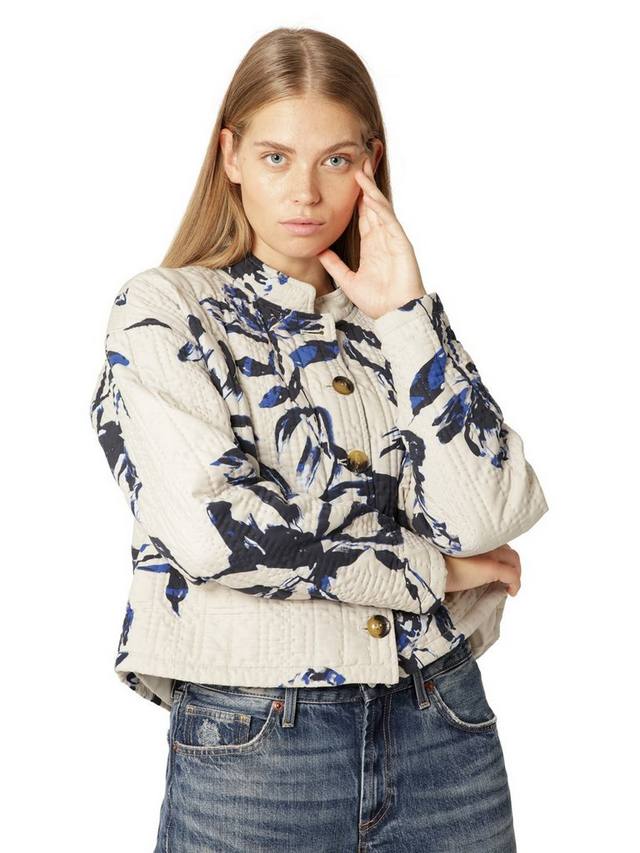 

Стёганая короткая куртка Ilse Jacobsen Hornbæk, Beige Flower