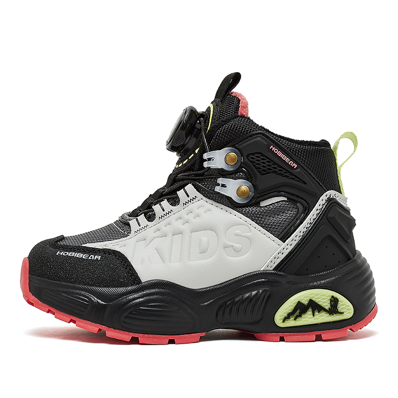 

Теплые, износостойкие и водостойкие детские баскетбольные кроссовки с высоким голенищем HOBIBEAR, черный