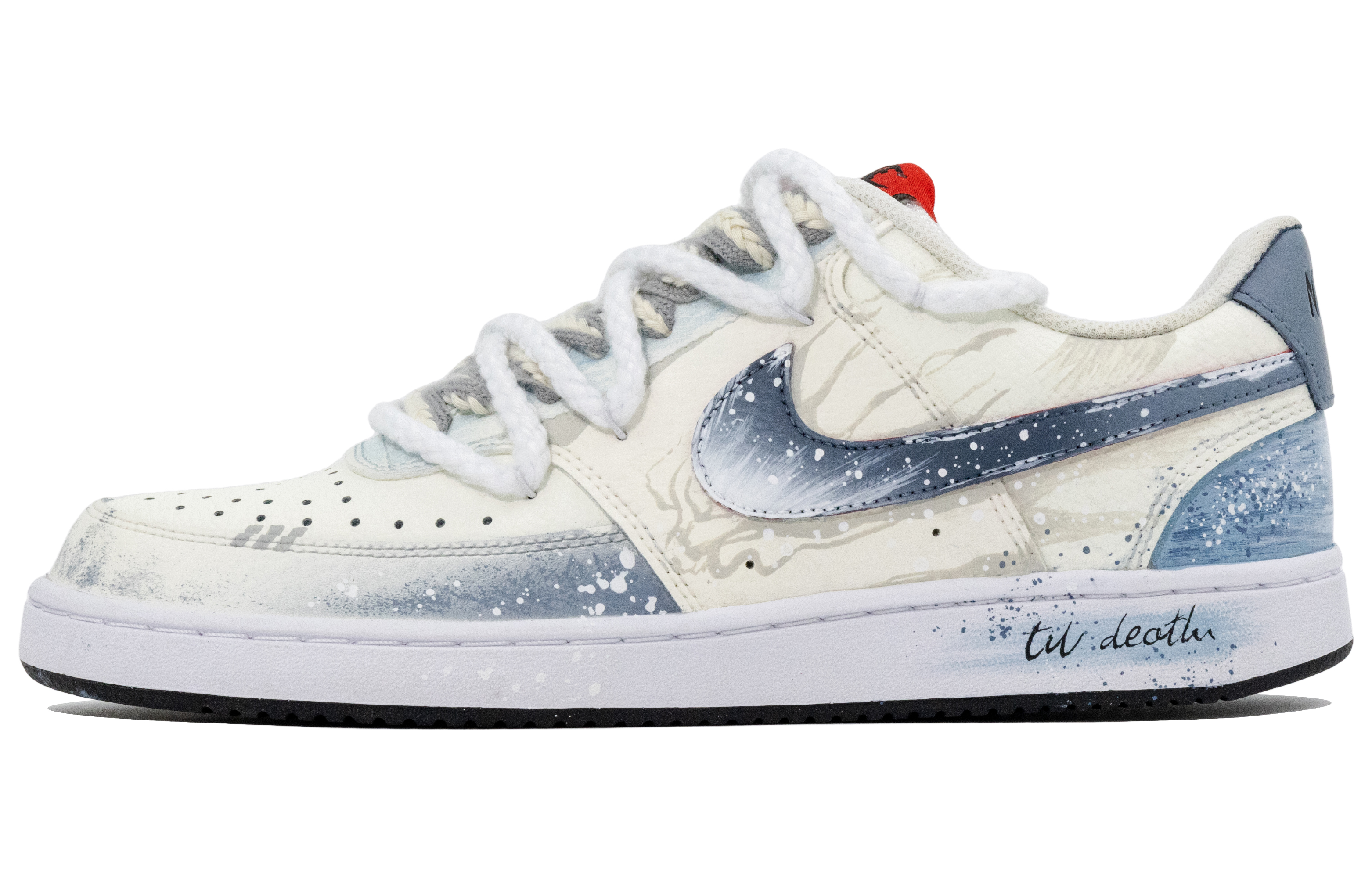 

Nike Кроссовки Court Vision 1 с амортизацией, износостойкие, низкие, для скейтбординга, мужские, светло-синие