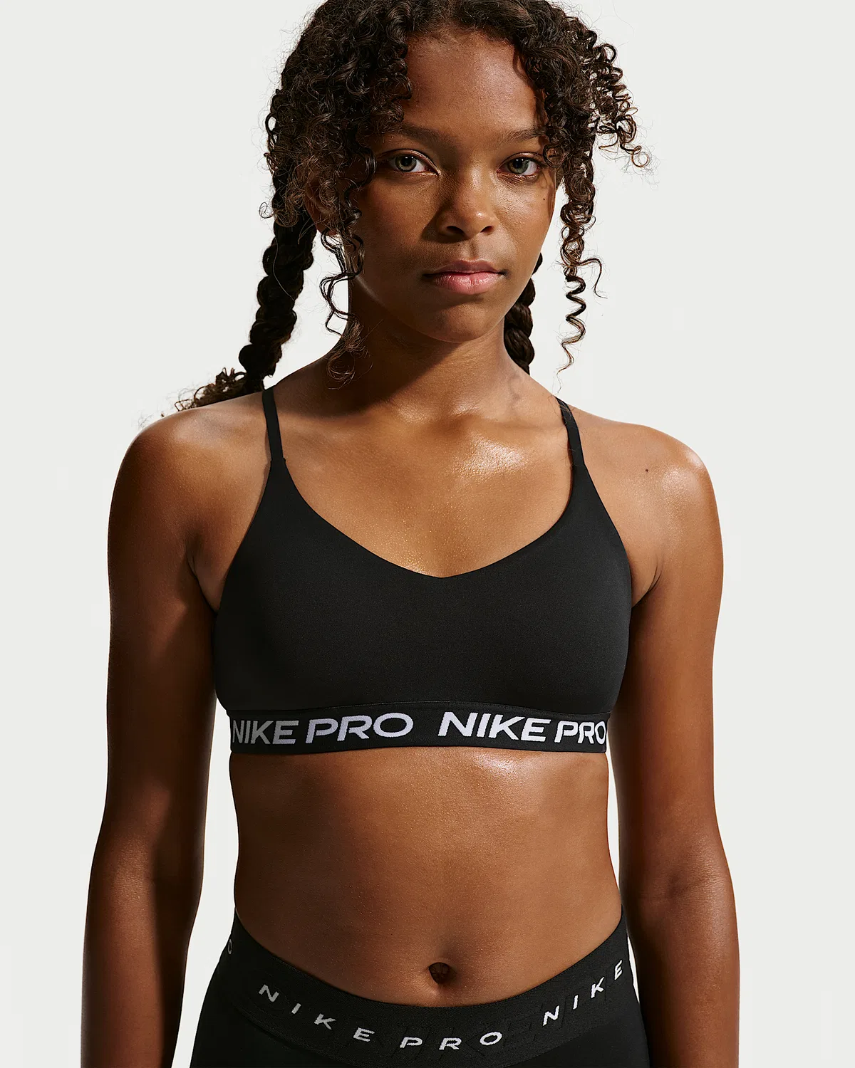 Детский (девичий) бюстгальтер Nike Pro Indy, Black