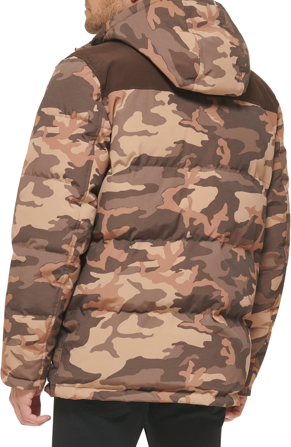 Стеганая парка Levi's для мужчин Arctic Cloth, Khaki Camo Colorblock — фото 2