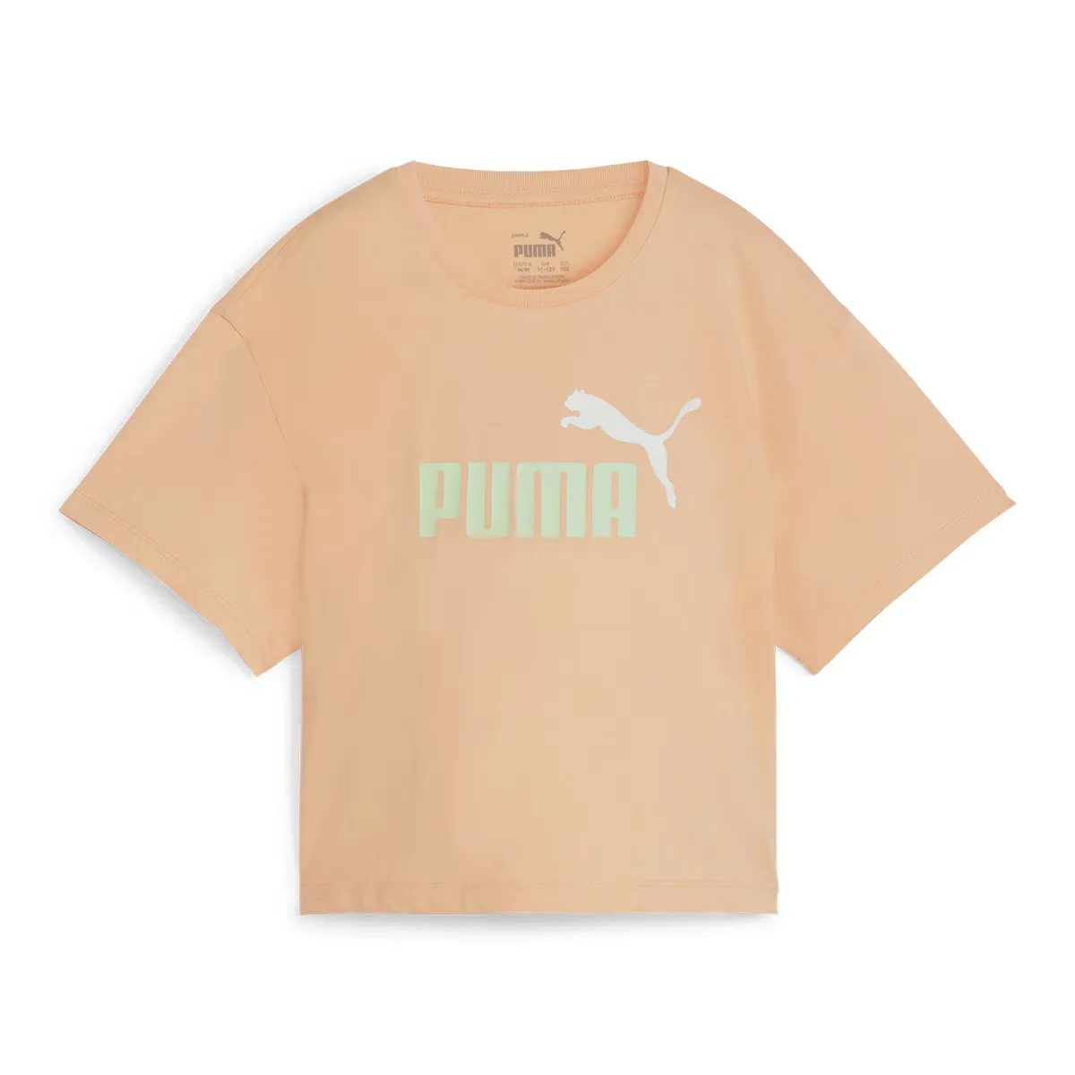 

Девочки с логотипом Укороченная футболка Puma для девочек, оранжевый