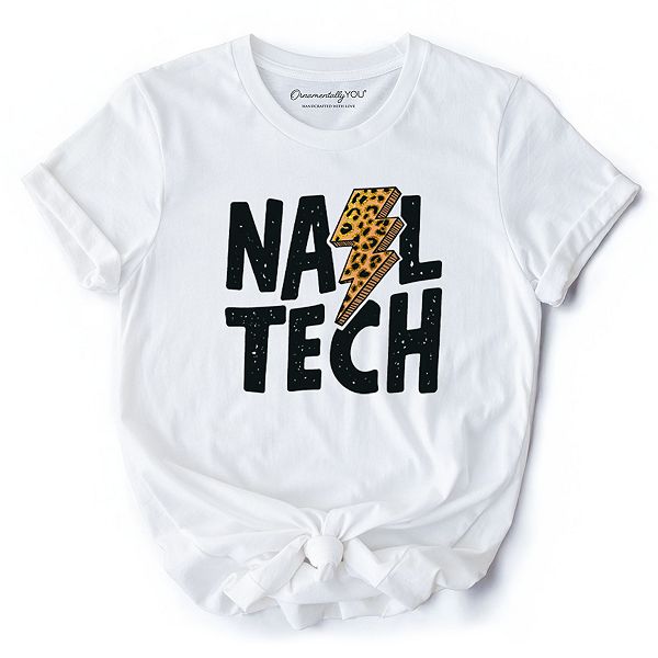 

Футболка Nail tech leopard lightning в ретро-стиле Ornamentallyyou, White, Белый, Футболка Nail tech leopard lightning в ретро-стиле Ornamentallyyou, White