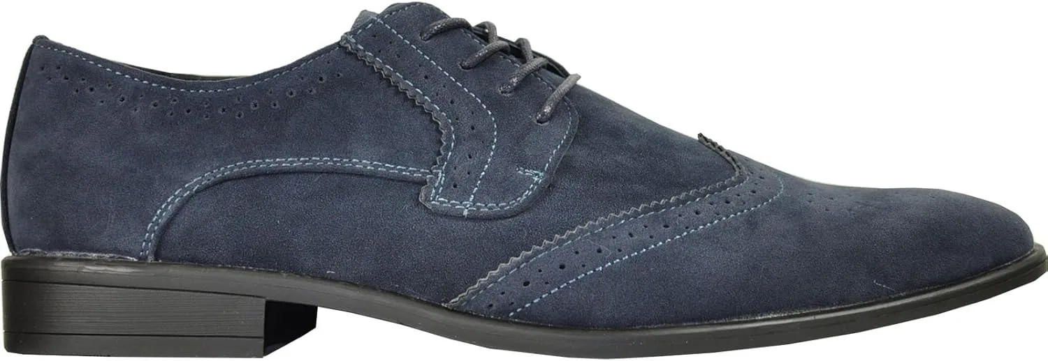 Браво! Мужские классические туфли King Classic Oxford с кожаной подкладкой - доступны в широкой колодке bravo!, Blue — фото 4
