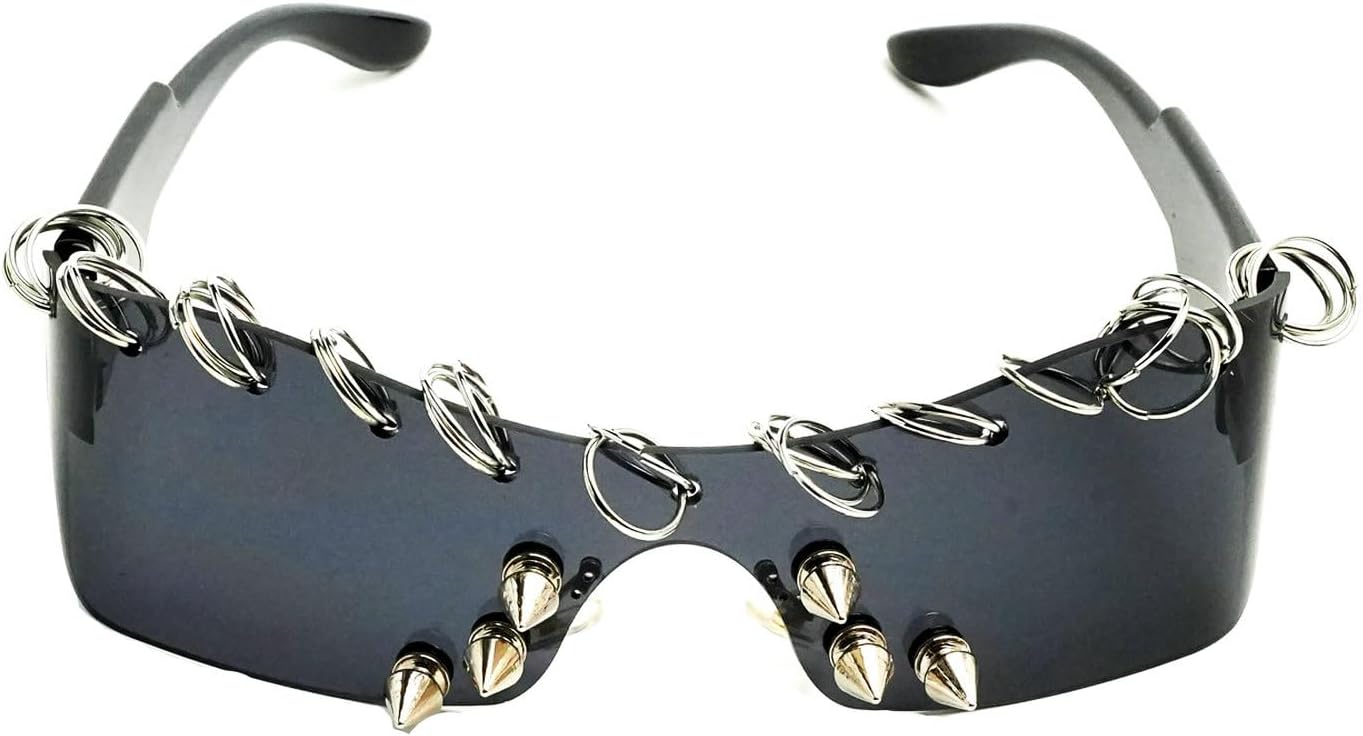 

Солнцезащитные очки Laureles с металлическими заклепками для мужчин в стиле панк, большие солнцезащитные очки в стиле Y2K для женщин, оригинальные очки для вождения, защита от ультрафиолета UV400, C1