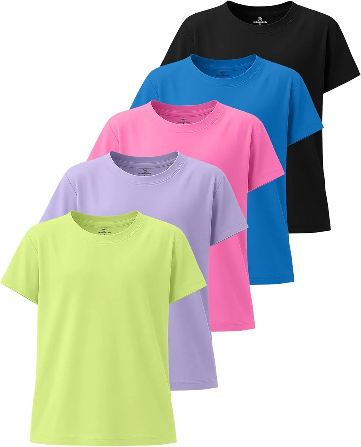 Детская футболка с коротким рукавом Real Essentials, набор 5 штук, Set 5