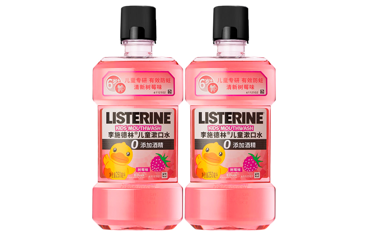 

Детский ополаскиватель для полости рта Raspberry для очищения и свежести дыхания Listerine