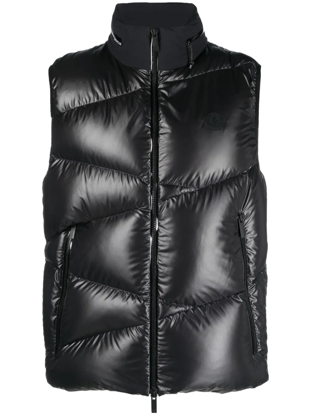 

Дутый жилет на молнии MONCLER, черный