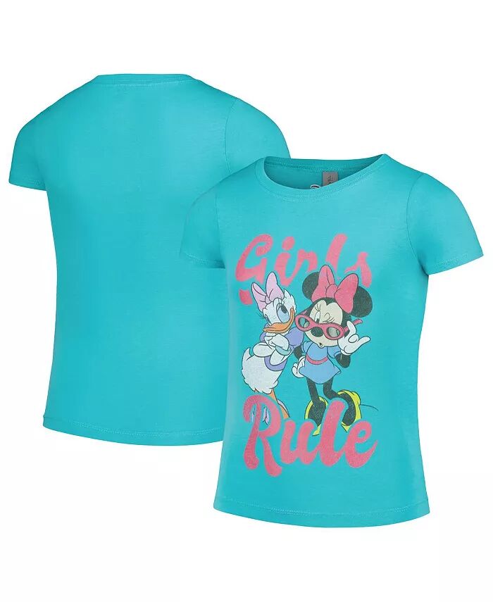

Футболка Big Girls бирюзового цвета с надписью «Mickey & Friends Girls Rule» Mad Engine