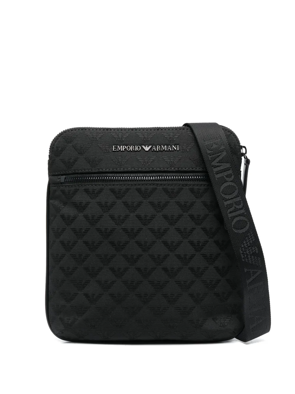 

Сумка-мессенджер с жаккардовым логотипом EMPORIO ARMANI, черный